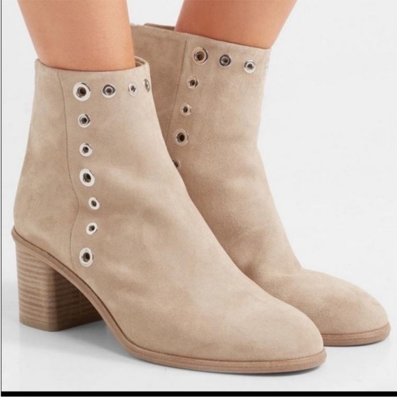 Rag & Bone Willow Boot Grommets Sand Tan Suede Womens 9.5 - Picture 1 of 8